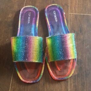 Rainbow Sparkly Slides
